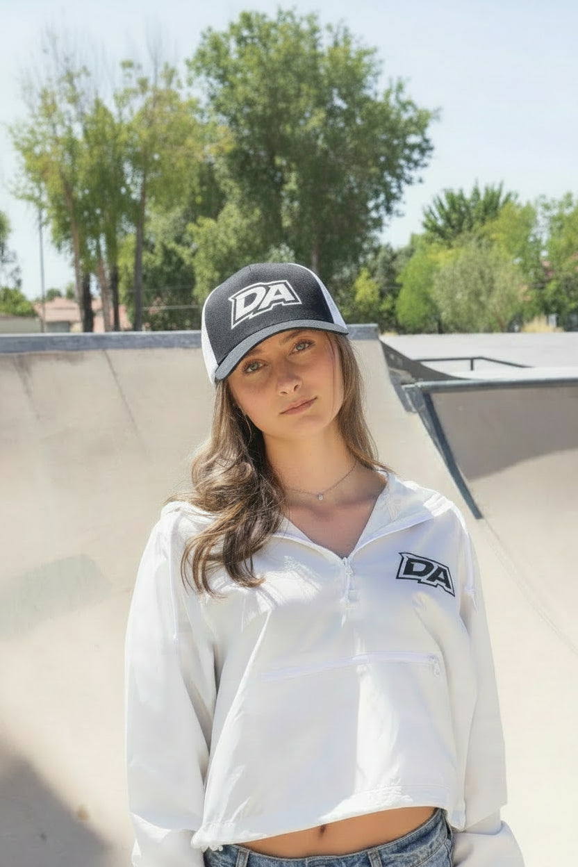 DA Women's White Camo Windbreaker