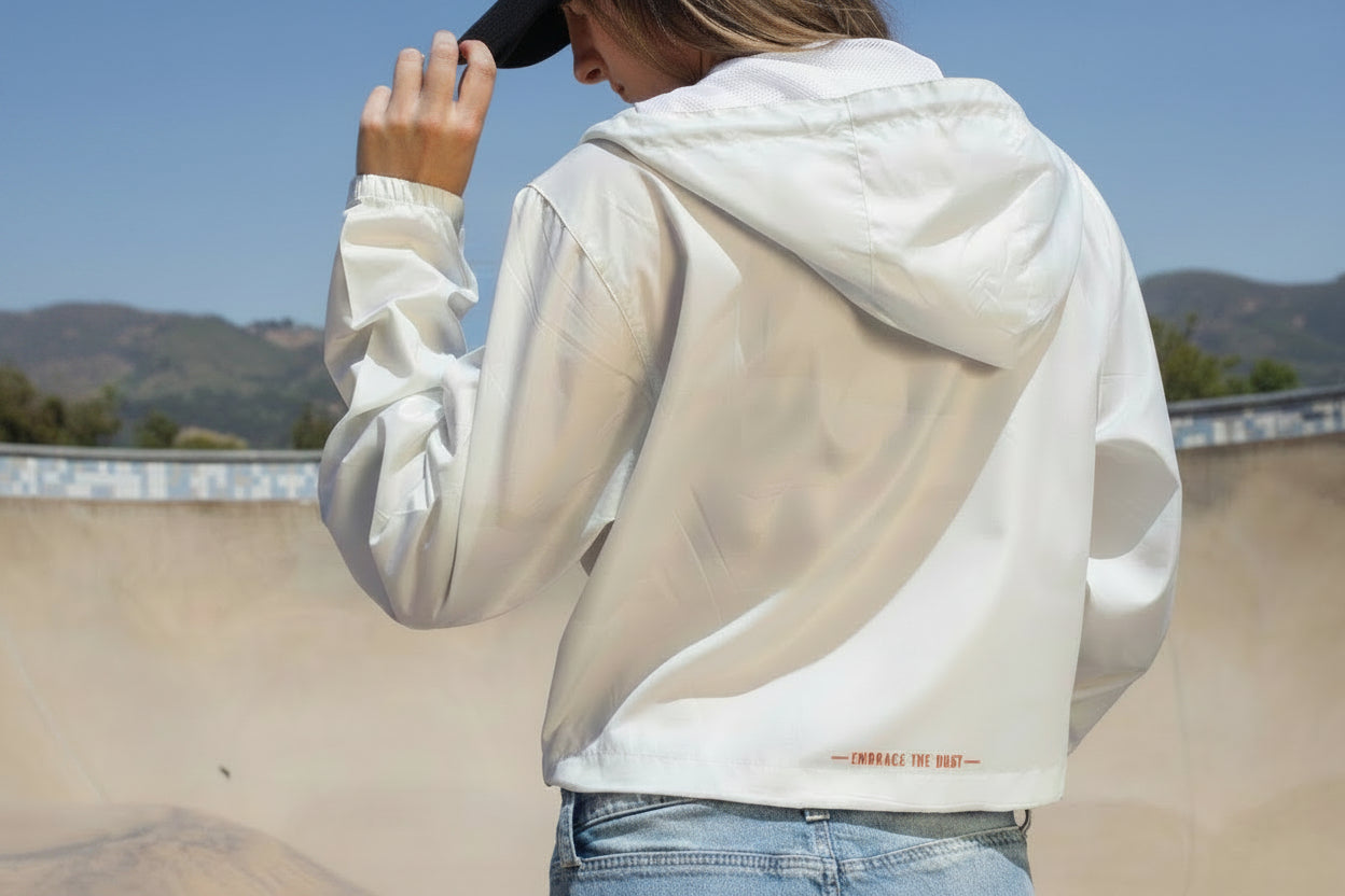 DA Women's White Camo Windbreaker