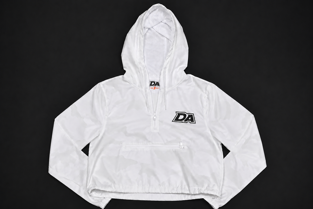 DA Women's White Camo Windbreaker
